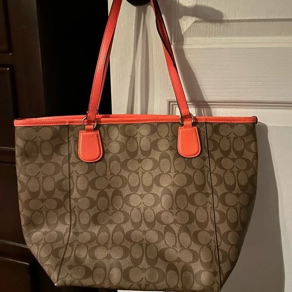 Coach Brown and pink Tote Bag - Picture 3 of 7